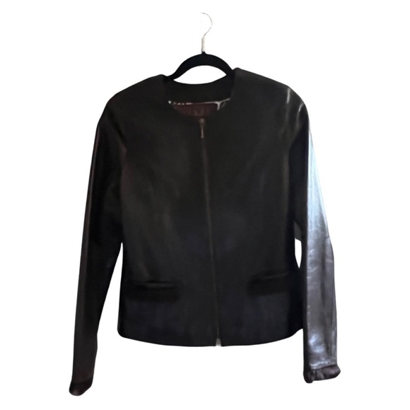 Leather Jacket Fur trim - Picture 2 of 4